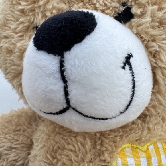 12" Cuddle Bear Teddy Plush Yellow Heart Stuffed Animal Little Tiger Press 2011 - Picture 8 of 14